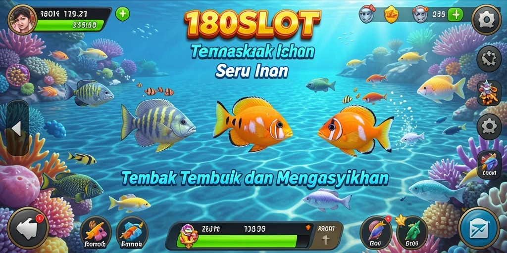 Gameplay seru menembak ikan di 180SLOT.