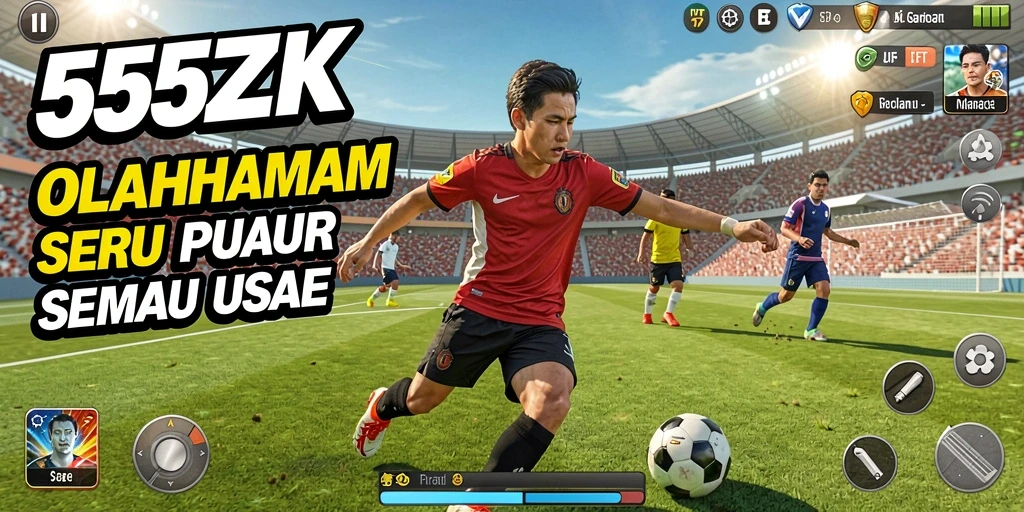 Gameplay seru dalam 555ZK yang menampilkan aksi olahraga yang mendebarkan.