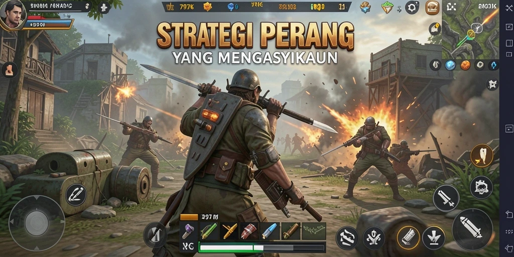 Gameplay menarik dengan strategi mendalam dan pertarungan nyata.