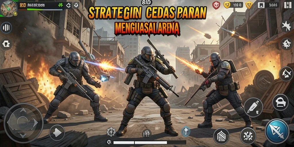 Tampilan dinamis dari gameplay strategi yang mendebarkan.