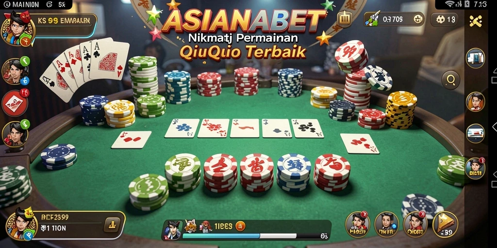 Screenshot utama ASIANABET menampilkan keseruan bermain QiuQiu.