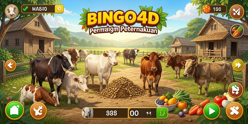 Screenshot utama BINGO4D menampilkan gameplay Farming yang mendebarkan.