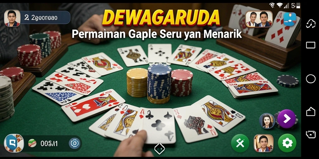 Tampilan gameplay seru dan interaktif di DEWAGARUDA.
