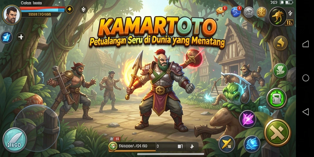 Tangkapan layar menampilkan aksi seru dalam game petualangan KAMARTOTO.