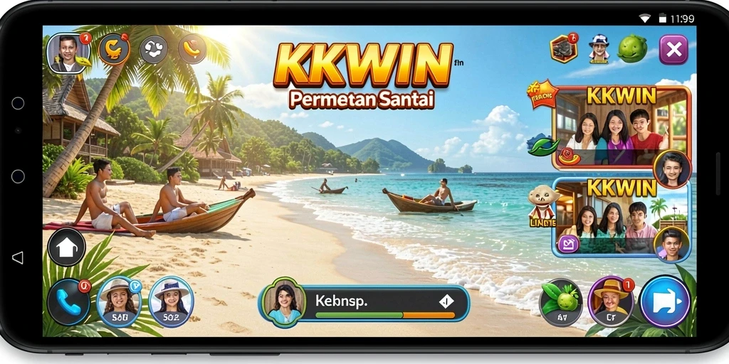 Screenshot gameplay KKWIN yang menunjukkan keseruan bermain santai.