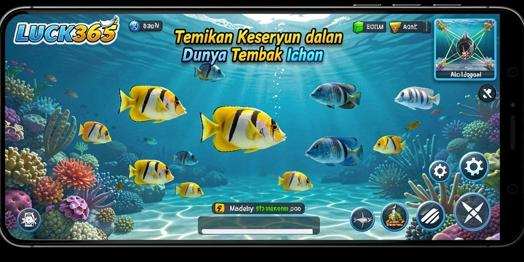 Tampilan mendebarkan dari gameplay Tembak Ikan di LUCK365.