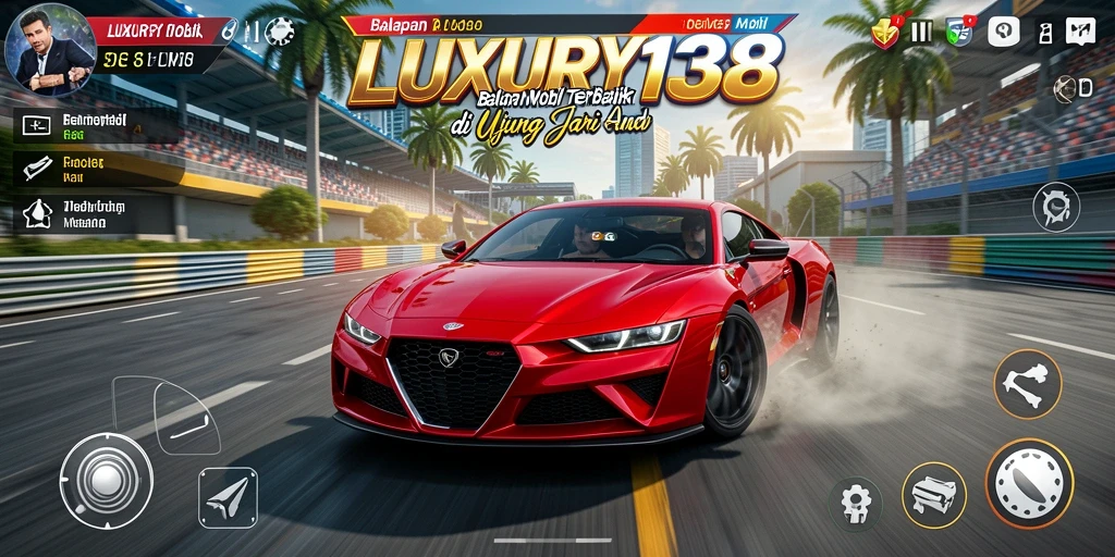 Screenshot LUXURY138 menampilkan balapan mobil yang mendebarkan.