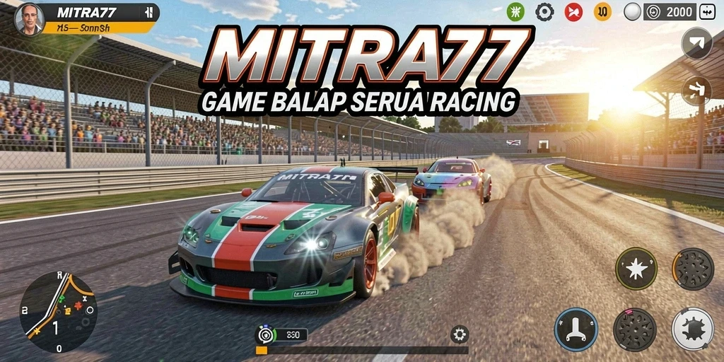 Gameplay mendebarkan di MITRA77 yang menampilkan balapan seru.