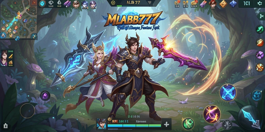 Tampilan gameplay MLBB777 dengan aksi petualangan yang seru.