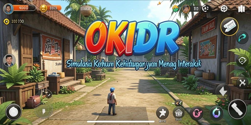 Screenshot utama dari OKIDR menunjukkan gameplay interaktif yang seru.
