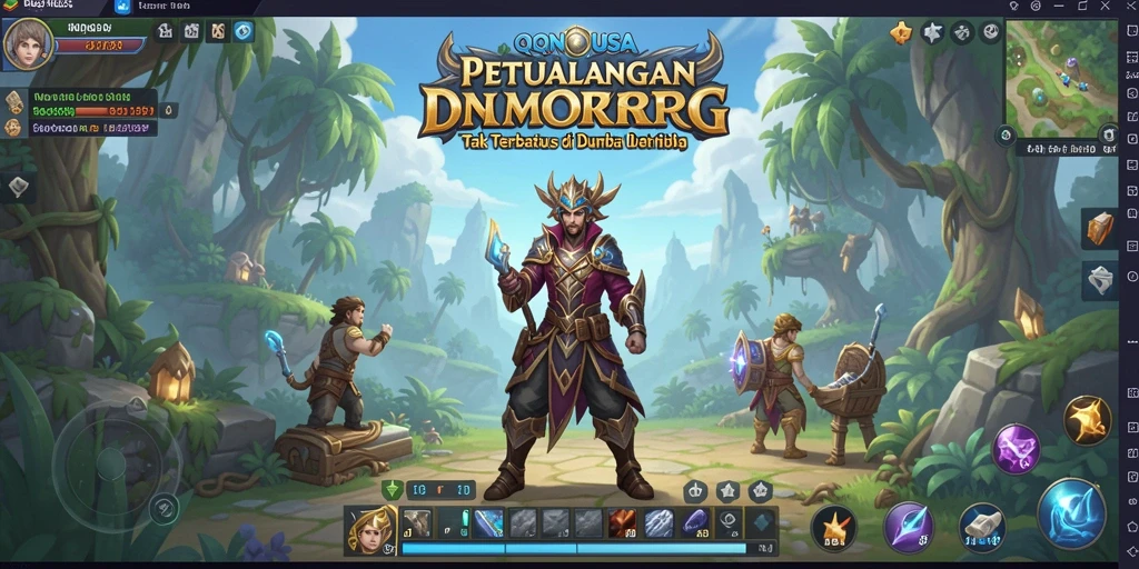 Tampilan gameplay seru dalam dunia MMORPG QQNUSA.