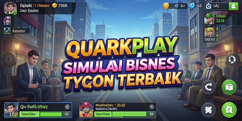 Tampilan gameplay QUARKPLAY yang menunjukkan dinamika bisnis Tycoon.