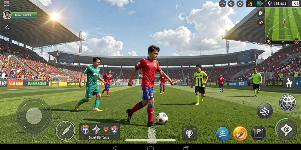 Tampilan gameplay RK88 yang menggugah selera sepak bola.