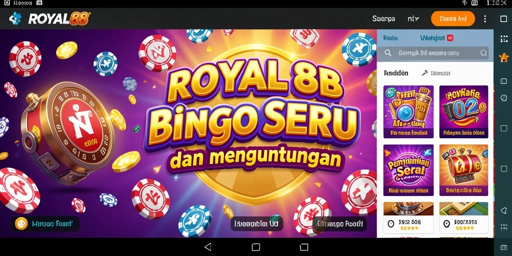 Tampilan gameplay seru dalam ROYAL88 dengan variasi Bingo.