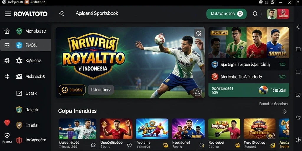 Tampilan gameplay Sportsbook yang mendebarkan di ROYALTOTO.