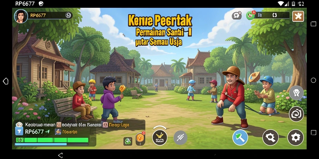 Tampilan gameplay RP6677 yang ceria dan menarik.