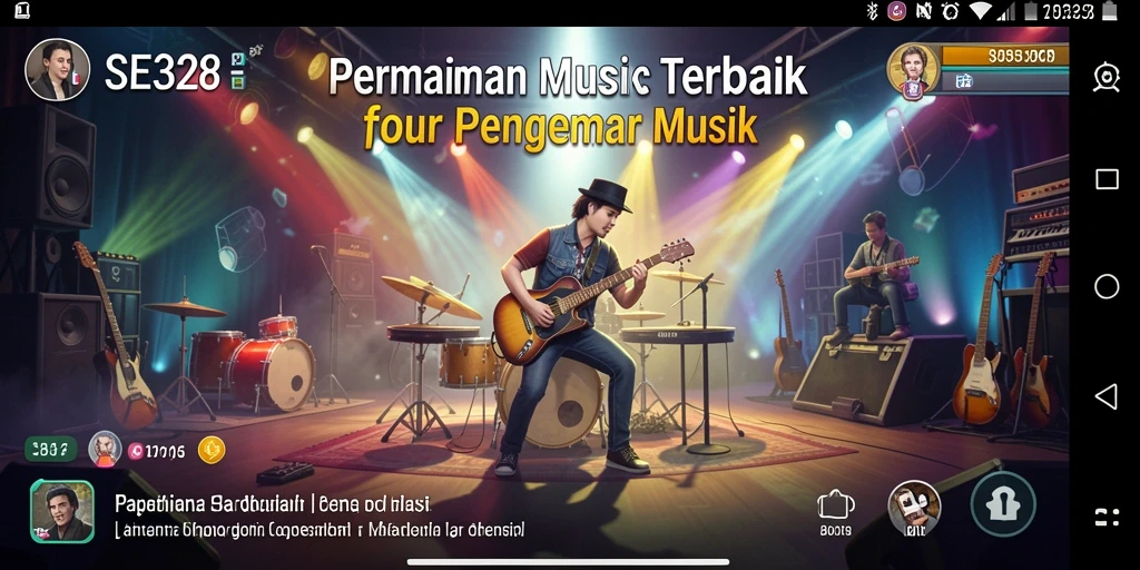 Screenshot gameplay SE328 menampilkan pengalaman musik interaktif.