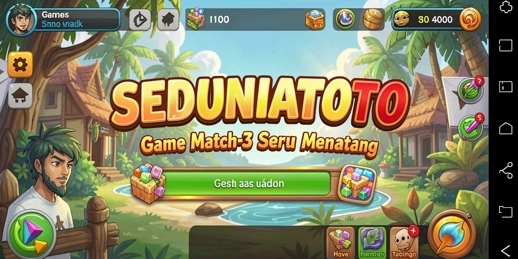 Screenshot gameplay SEDUNIATOTO yang penuh warna dan seru.