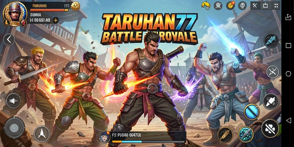 Tangkapan layar menunjukkan aksi intens dalam TARUHAN77.