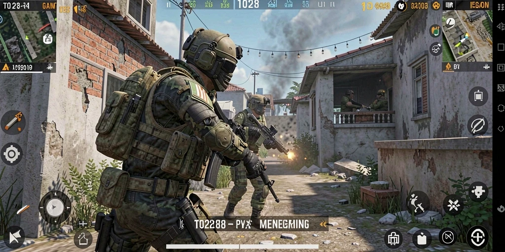 Tangkapan layar utama dari gameplay intens TO288 yang penuh aksi.