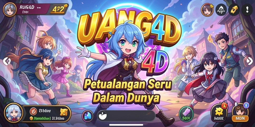 Tampilan gameplay UANG4D dengan karakter anime yang menarik.