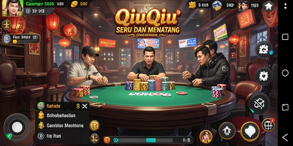 Tampilan gameplay V89 yang menarik dan penuh aksi QiuQiu.