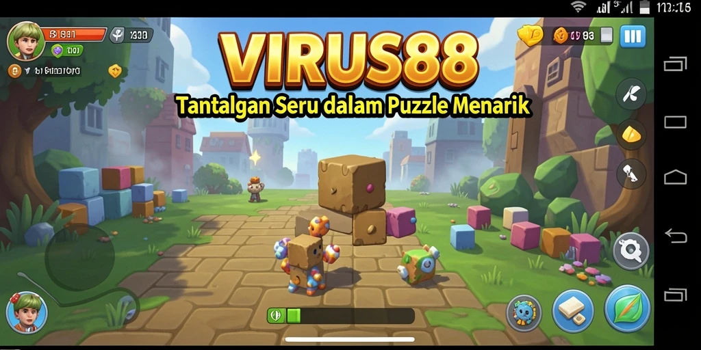 Gameplay menarik dari VIRUS88 dengan berbagai puzzle seru.