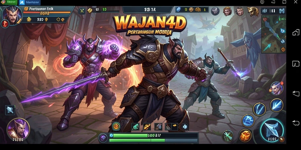 Gameplay intens WAJAN4D dengan pertarungan seru antar tim.